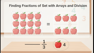 Finding Fractions of a Set with Arrays and Division